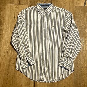 Faconnable button down, brown/blue shirt size 7